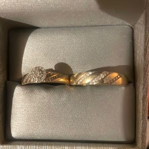 COPY - Ladies engagement ring wedding set, 1/3CTTW 10KYG, Gold & Diamond